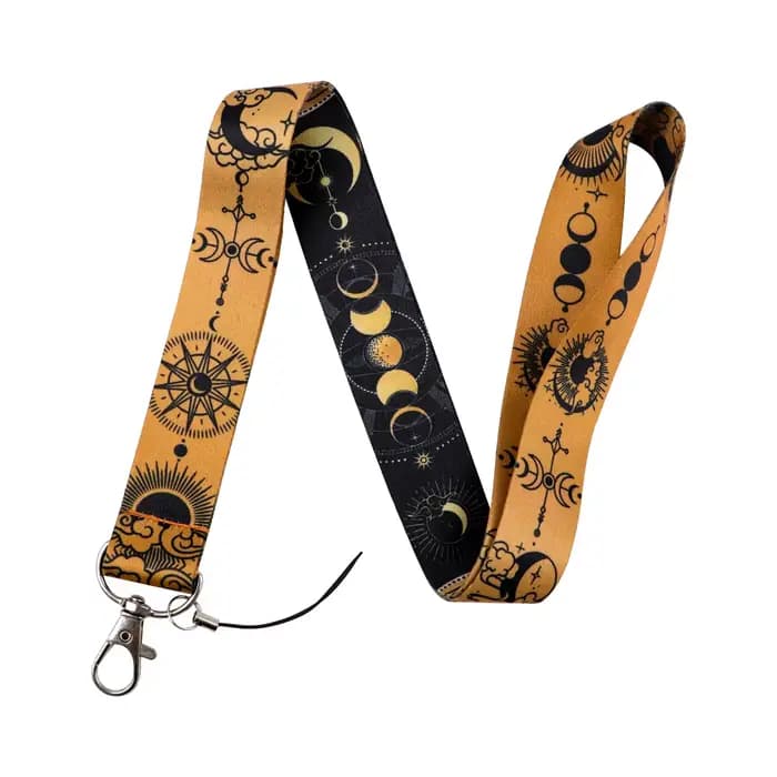 Lanière de cou Cool avec squelette de crâne, pour carte d'identité d'étudiant, porte-Badge cerise, c