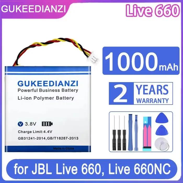 Batterie pour casque Jbl Live 660NC 660 683331, 1000mAh, longue durée