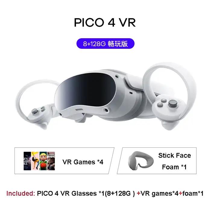 Lunettes de réalité virtuelle Pico4 VR tout-en-un, avec affichage 3D 4K, casque VR, jeu Steam VR Met