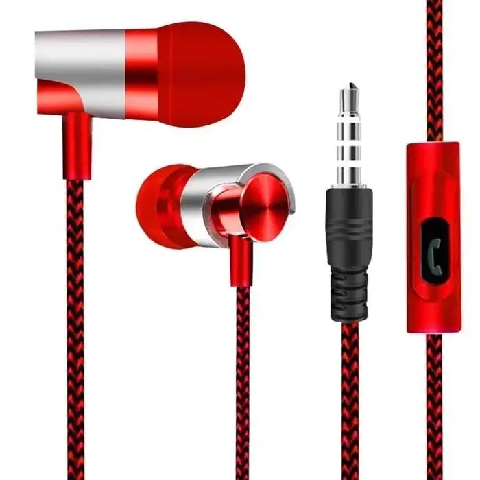 Écouteurs intra-auriculaires Supper Bass, casque filaire, avec Microphone et contrôle du Volume, pou