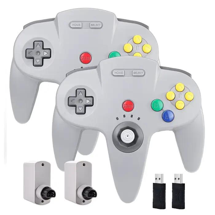 Contrôleur sans fil 2.4 GHz pour commutateur N64 en ligne, 2 pièces, avec USB et récepteur N64 pour 