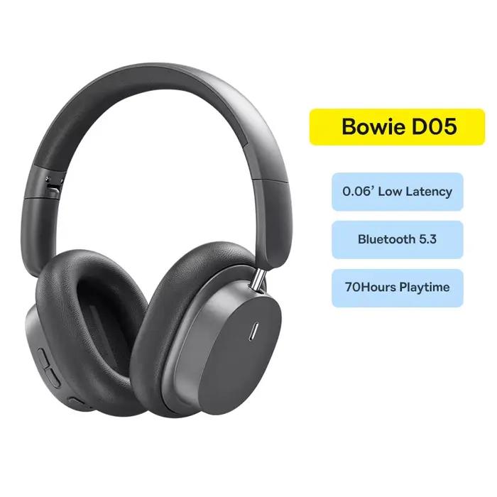 Baseus casque sans fil Bluetooth 5.3 niveau HIFI écouteur 40mm pilote pliable sur l'oreille casques 