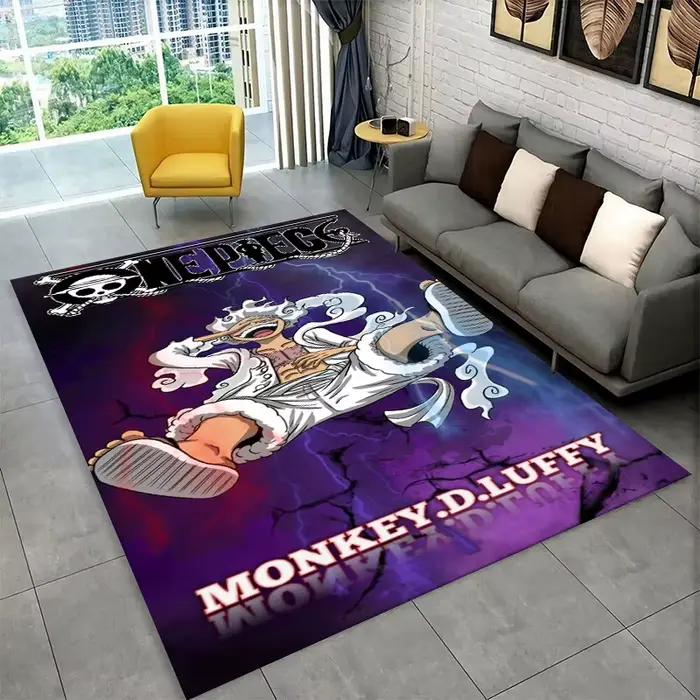 Tapis antidérapant classique One Piece Zoro pour salon, chambre, salle de jeux, tapis de sol doux, t