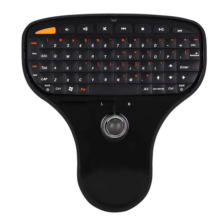 Clavier sans fil QWERTY Trackball, Mini USB, MultiXXL, TV, Ordinateur, 2.4G, N5901