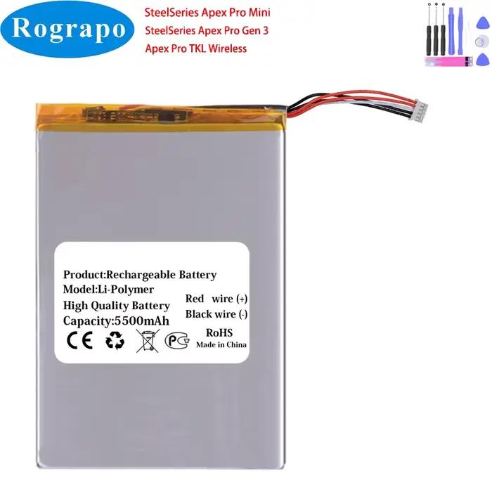 Nouveau 3.85V 5500mAh SteelSeries Apex Pro TKL Apex Pro Mini clavier sans fil 4867A0 batterie