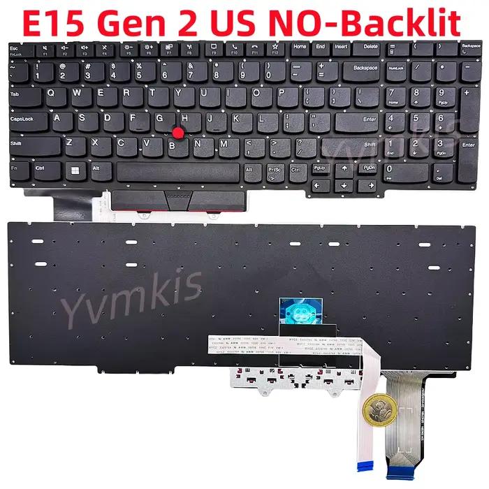 Clavier d'ordinateur portable rétroéclairé américain/hébreu pour Lenovo Thinkpad E15 R15 Gen2 Gen3 G