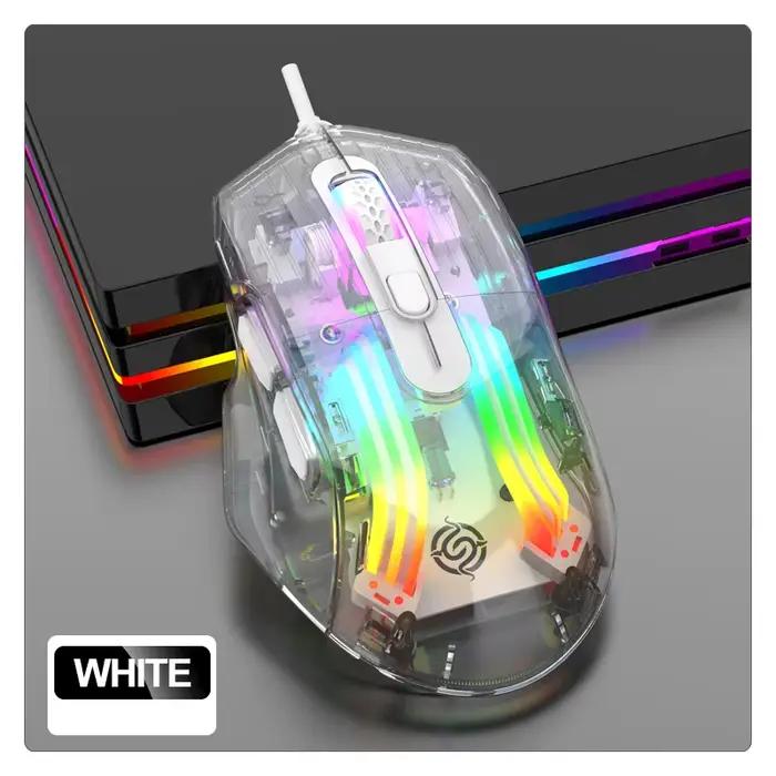 K-snake Q16 filaire transparent esports souris macro programmation ordinateur de bureau ordinateur p