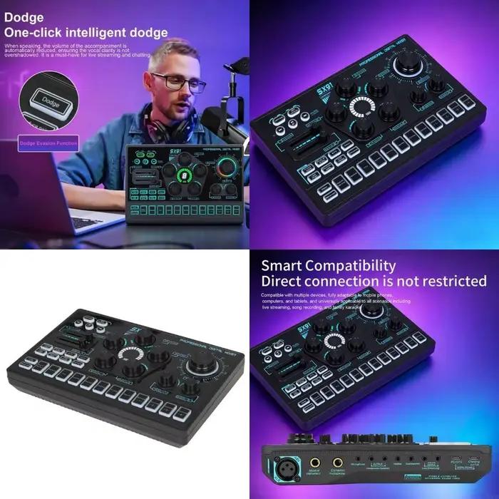 Mélangeur son USB avec 14 effets sonores en temps réel, amplificateur Console mixage sonore pour mus