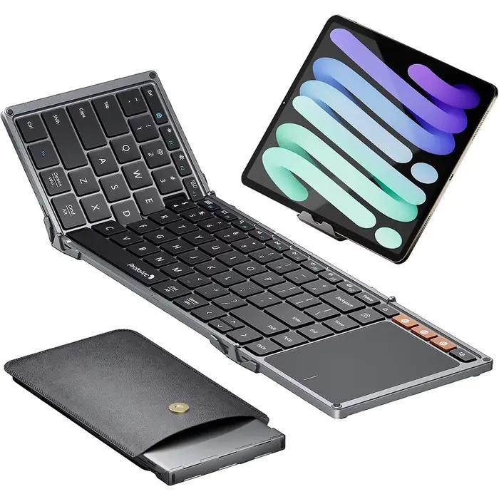 ProtoArc XK01 TP clavier pliable avec pavé tactile claviers de voyage Bluetooth pliants pour iPad iP