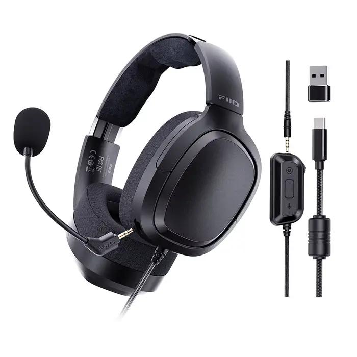 Casque de jeu FIIO FG3 HIFI USB avec son surround virtuel 7.1, double haut-parleur dynamique, microp