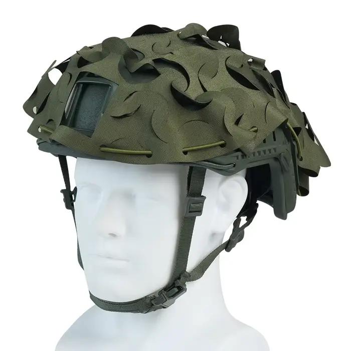 Housse de casque tactique BOOIU en nylon découpé au laser en forme de feuille, camouflage 3D, access