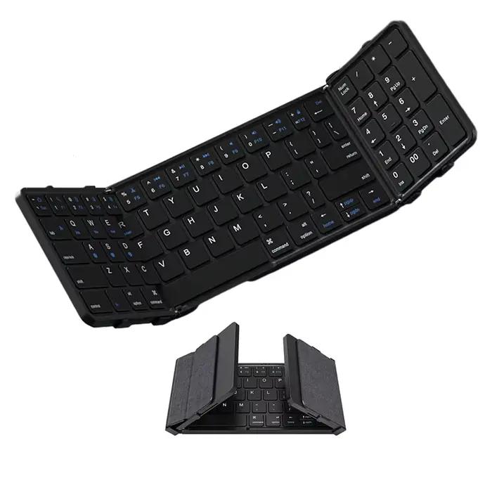 Clavier Bluetooth pliable avec clavier numérique clavier pliant sans fil pleine taille clavier de vo