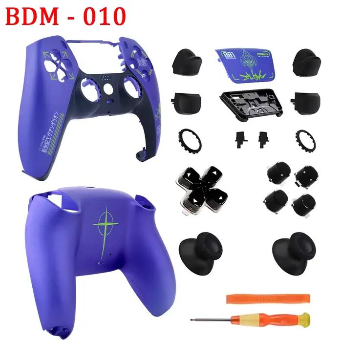 Coque de manette PS5 métallique violette avec pavé tactile pour remplacement de manette DualSense po