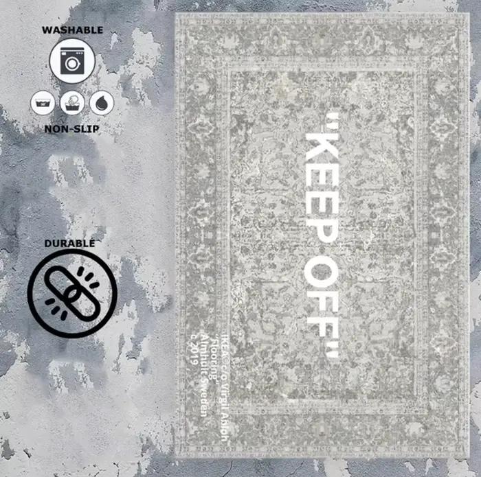 Tapis Keep-Off Classique Gris Foncé, Tapis Moderne pour Chambre, Tapis de Décoration Intérieure, Tap