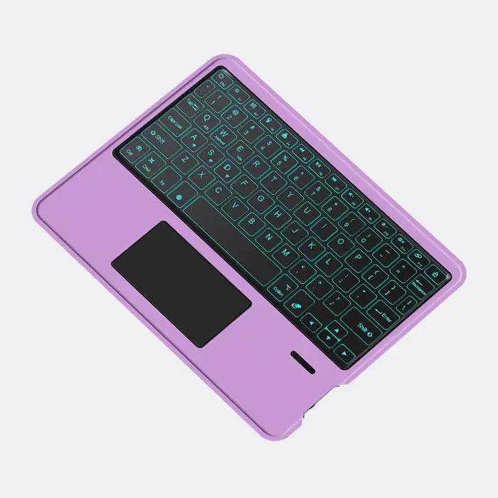 Clavier tactile rétroéclairé sans fil Bluetooth Deutsch pour téléphone, iPad, tablette, ordinateur p