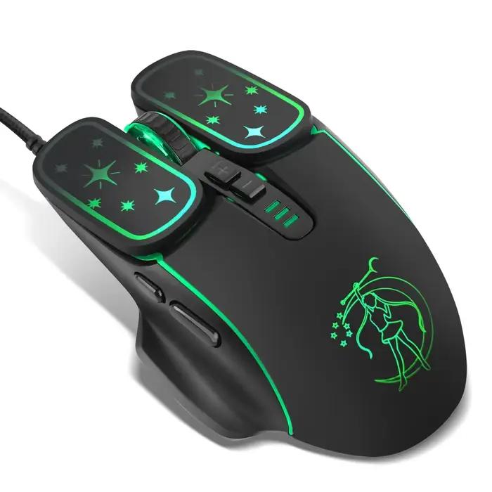 Souris de jeu USB souris de jeu ergonomique rétroéclairée rvb souris filaire 7D Esports pour ordinat