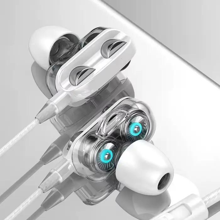 Casque stéréo intra-auriculaire, conception antibruit, son à basses fréquences, pour iPhone Xiaomi H