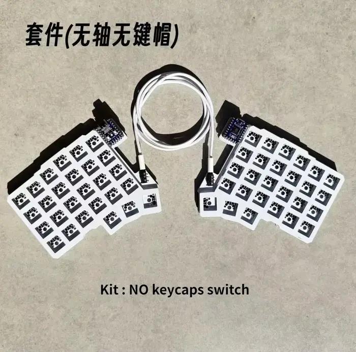 SILAKKA54-Kit de clavier fendu filaire ergonomique personnalisé, VIAL/QBrosHot-Swap, pour les magasi