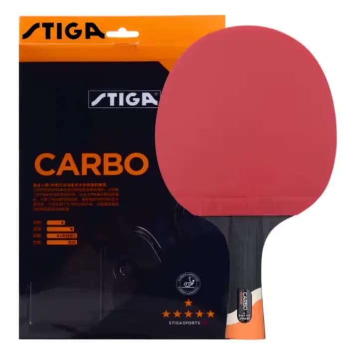 STIGA CARBO-Raquette de tennis de table 6 étoiles 5 + 2, raquette de ping-pong en carbone pour une a