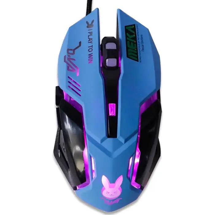 2400DPI souris de jeu couleur rétro-éclairé souris silencieuse USB filaire souris de jeu rose ordina