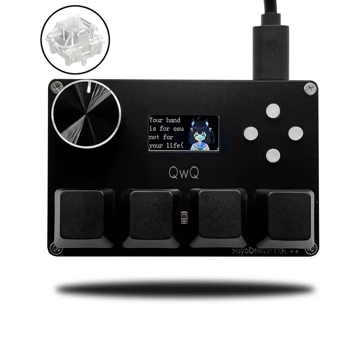 Clavier 4+4 touches SayoDevice O3C++ OSU Rapid Trigger avec interrupteurs magnétiques linéaires Gate