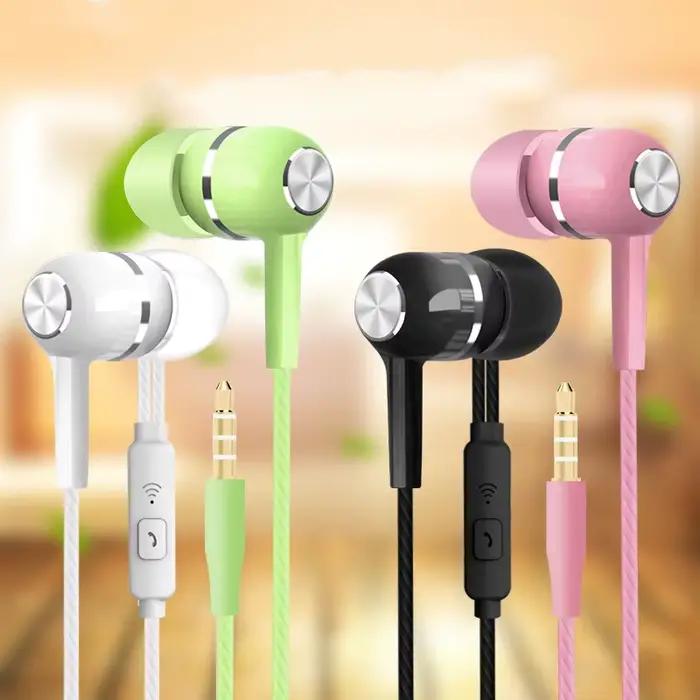 Écouteurs intra-auriculaires filaires, Jack 3.5mm, avec micro, basse, stéréo HiFi, contrôle en ligne