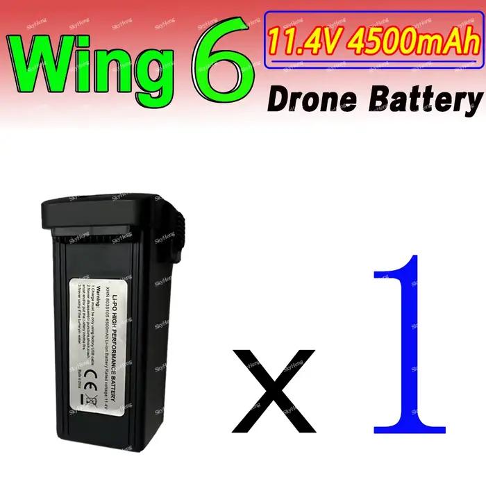 Batterie intelligente LiPo 11,4 V 4500 mAh pour drone Wing 6, accessoire de batterie pour drone Wing