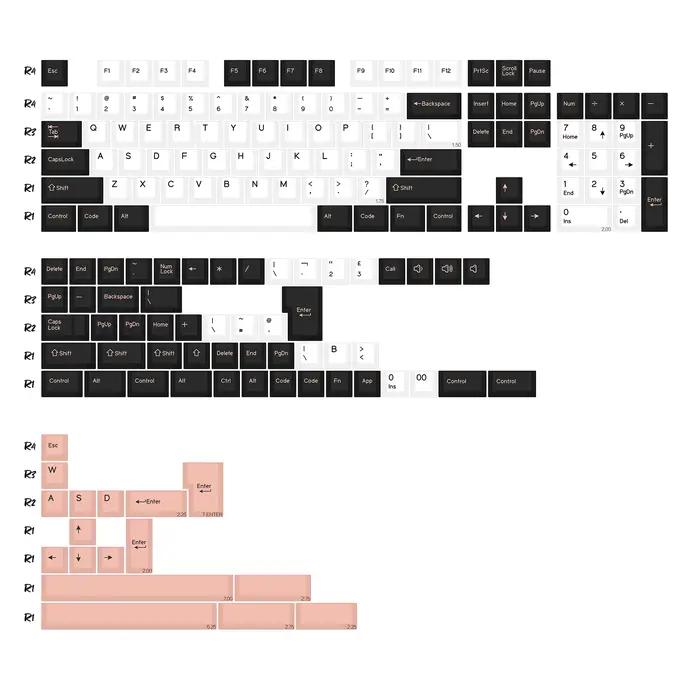 KBDiy-GBrosKeycap Double Shot Keycaps, GBrosOlivia Shoko, Jamon WOB, Red Samurai Botanical, PBT Keyc