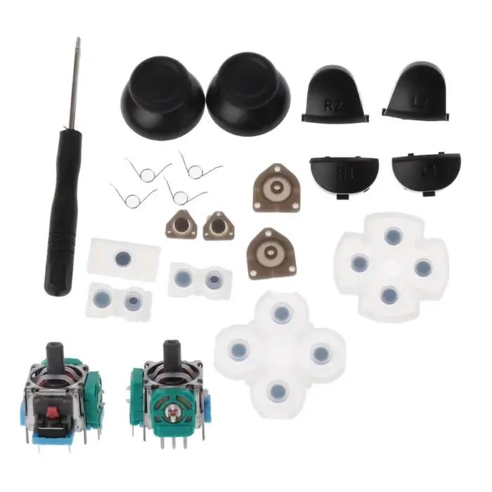 Joysticks 3D analogiques L1 R1 L2 R2, caoutchouc conducteur pour jeu de réparation de manette PS4