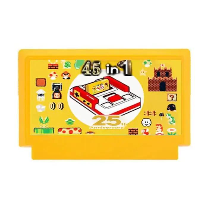 Cartouche de jeu Battery Save Super Mar Remix 45 en 1 pour console de jeu vidéo 8 bits 60 broches, v