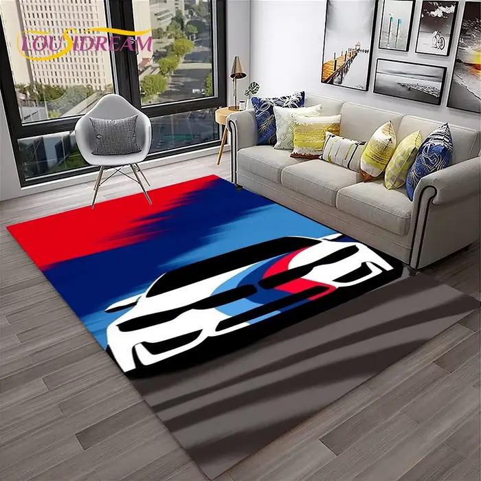 Tapis de voiture de course de sport Lea pour la maison, le salon, la chambre à coucher, la salle de 