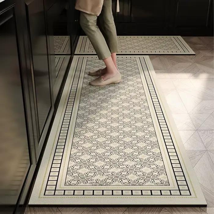 Tapis de cuisine moderne antidérapant, décoration de maison, tapis de sol à motif géométrique pour d