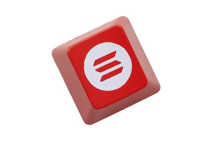 Capuchons de touches brillants en ABS gravés, noir et rouge, Logo ESC de ETH BTC BNB UNI HYPE WLFI A