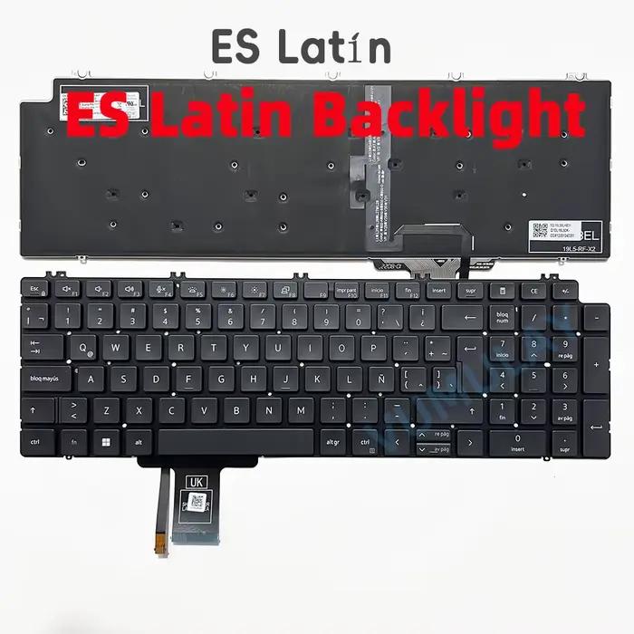 Clavier rétroéclairé Latin/UK/Français/Portuguese pour DELL Precision 7750 7760 7550 7560 0KG9G3 DLM