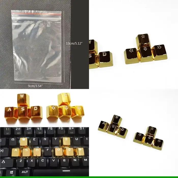 Capuchons touches durables en alliage Zinc, 8 pièces, Directions WASD professionnelles, capuchons to