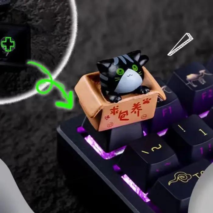 Personnalisez votre clavier fait à la main avec des capuchons de touches de chat mignon, clavier méc
