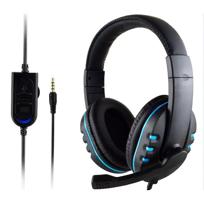 Casque de jeu filaire avec microphone, écouteurs, musique, PS4, Play Station 4, jeux, PC, demandes d