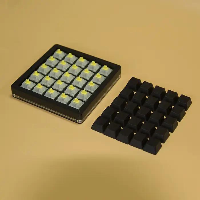 QBrosKeyboard-Pavé Macropad, 25 touches, sans interrupteur, pigments interchangeables à chaud, capuc