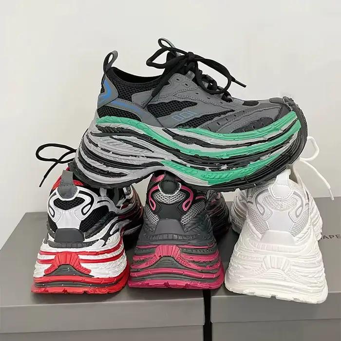 Couples chaussures de sport mode maille couleur correspondant décontracté en plein air hommes chauss