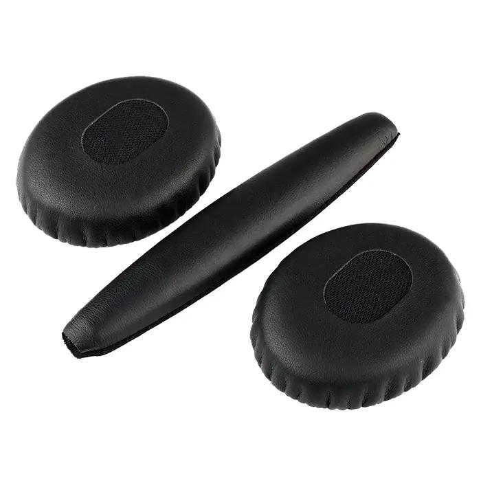 Paire de coussins d'oreille noirs avec tête Sub pour Bose QC3, silencieux et confortable, 3 oco