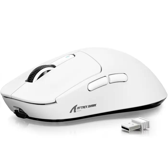 ATTACK SHARK X3 Souris de Jeu Sans Fil, Capteur PixArt PAW3395, 26K DPI, 49g Ultraléger, Tri-mode 2.