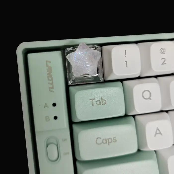 Capuchons de touches de clavier mécaniques en forme d'étoile, mignon, bricolage, axe transversal, pr