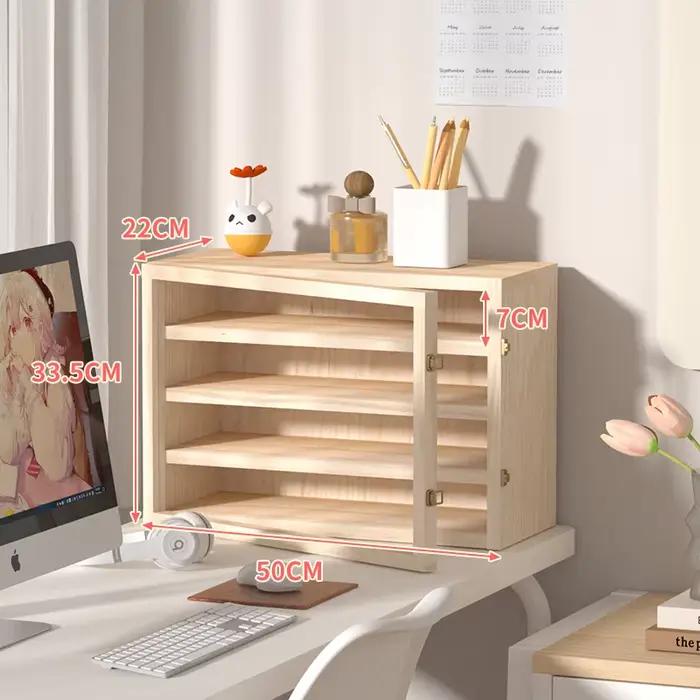 Organisateur de clavier en bois - Rangement anti-poussière pour fournitures de bureau et claviers mé