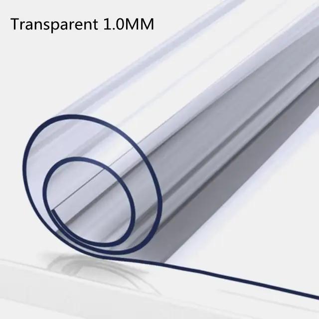 Tapis de Table en verre souple 2.0 MM, nappe transparente en PVC, couverture de Table rectangulaire 