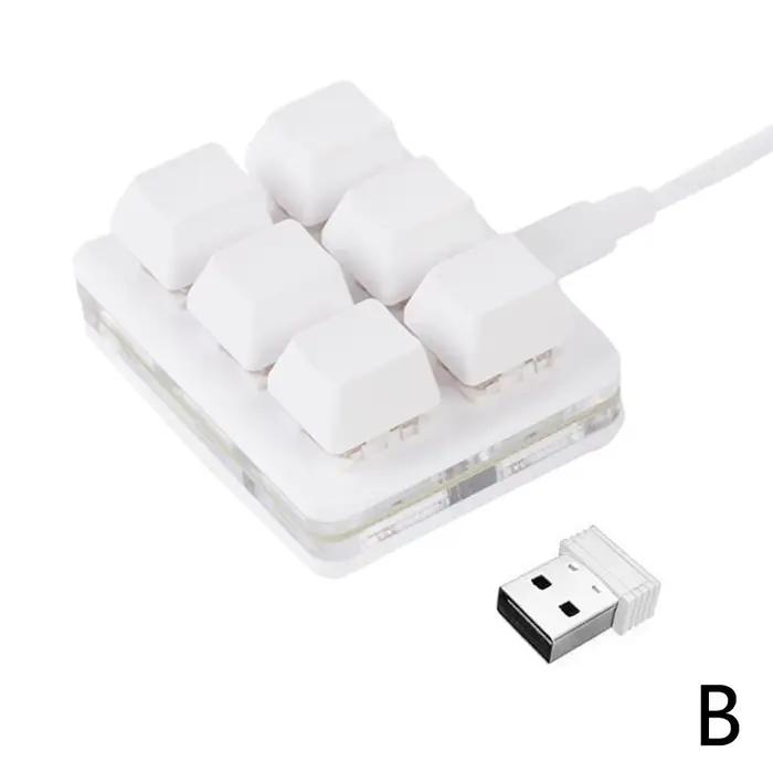 Mini clavier Bluetooth personnalisé à 6 touches, raccourci sans fil, Rechargeable, double matériel M