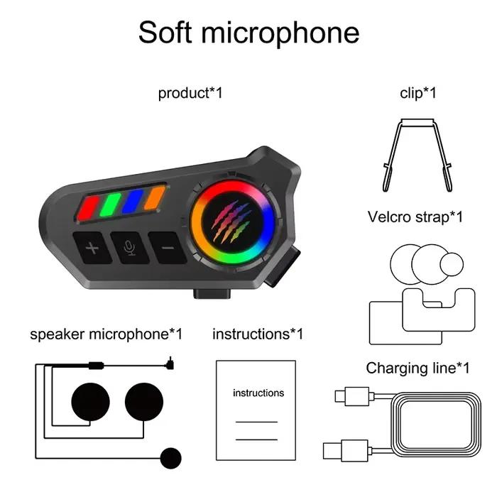 Casque sans fil Bluetooth 5.4, casque, appel mains libres, écouteurs pour Moto, étanche, lecteur de 