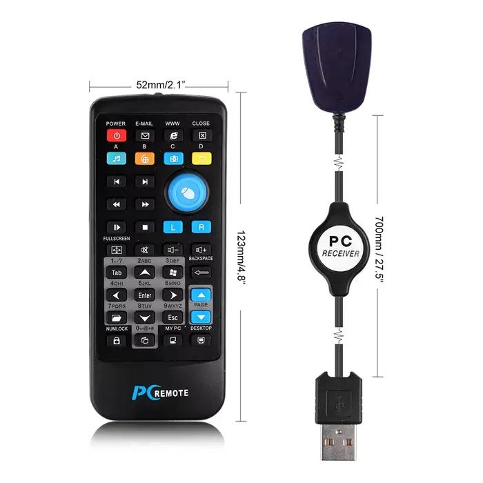 Souris PC sans fil, télécommande, récepteur USB, télécommande IR pour ordinateur Loptop, Center Wind