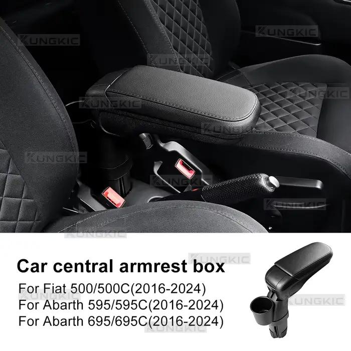 Boîte d'accoudoir pour Fiat 500, accessoires d'accoudoir de voiture, pièces de rénovation intérieure