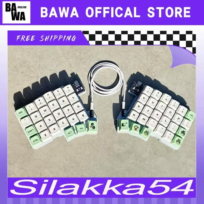 Silakka54 clavier fendu filaire Support d'échange à chaud QMK/VIAL clavier ergonomie RP2040zero acce