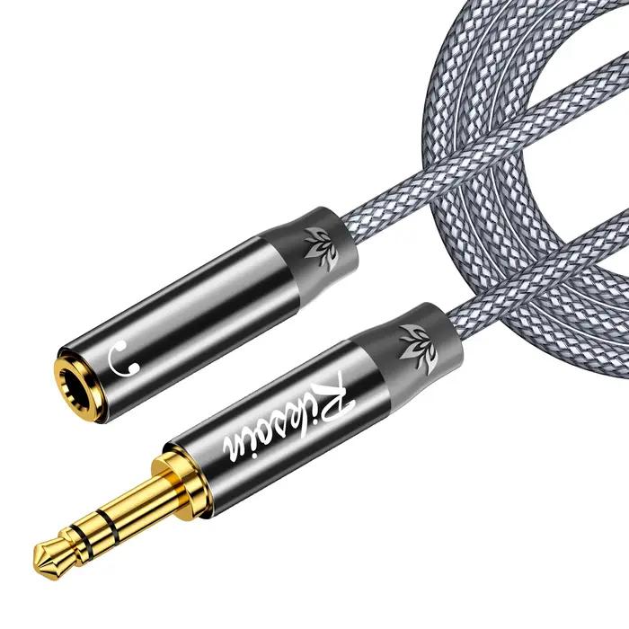 Câble d'extension pour casque audio, câble d'extension TRS mâle à femelle 3,5 mm, cordon auxiliaire 